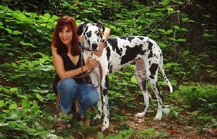 Judy Landey with her dalmatian